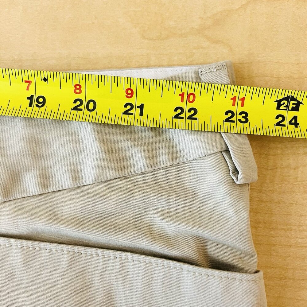 Lands' End Womens Beige Casual Twill Pants Sz 24W Stretch Straight Leg High Rise - Picture 8 of 11